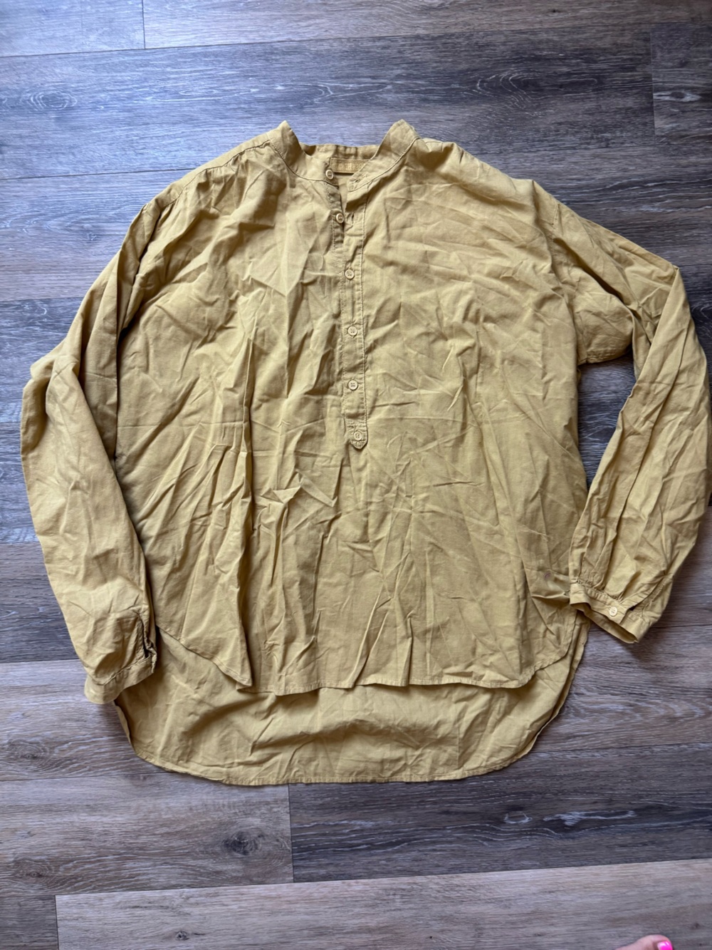 CP Shades Lightweight Mustard Button-Up Shirt Sz L